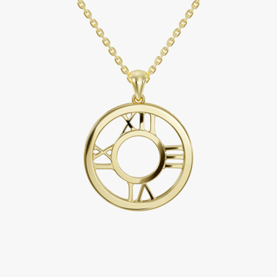 Numeric Style Gold Pendant